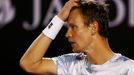 Australian Open 2015: Tomáš Berdych při semifinále s Andy Murraym