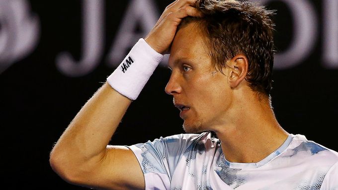 Tomáš Berdych v utkání proti Murraymu