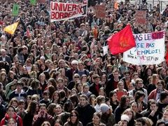 Studentské protesty ve Francii v polovině března