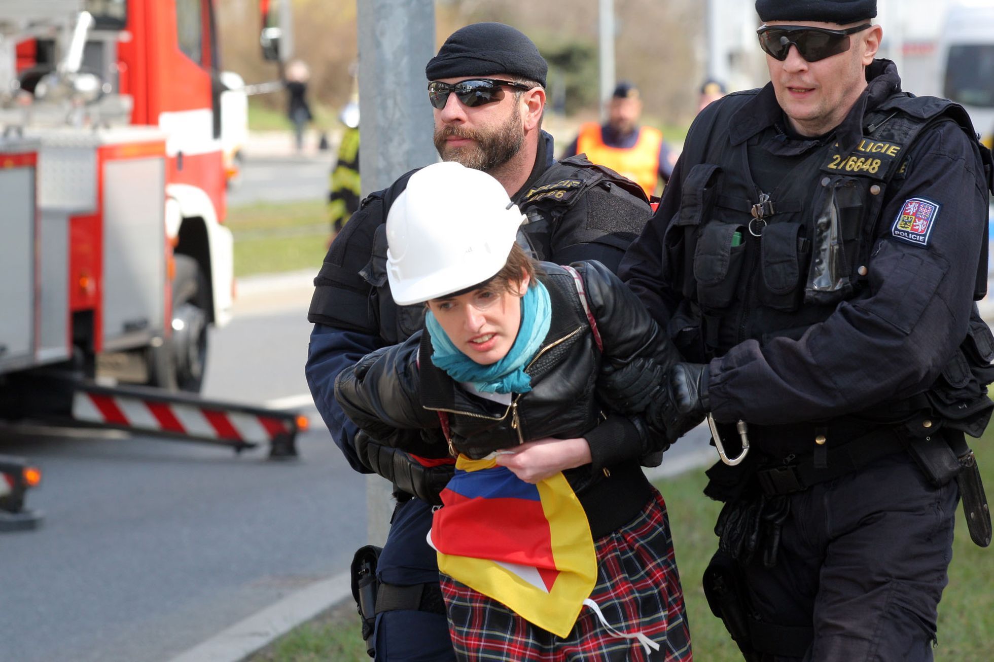 Tibetské vlajky na Evropské