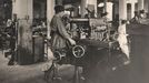 Women work in a munitions factory in France in this 1916 handout picture.