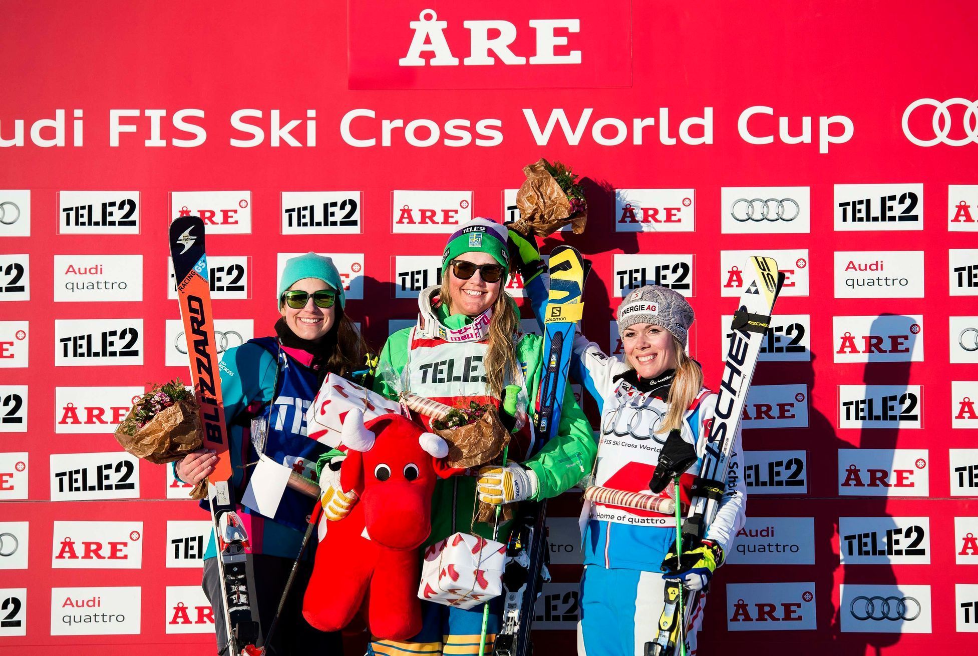 SP ve skikrosu, Aare 2015: Andrea Zemanová, Anna Holmlundová a Andrea Limbacherová