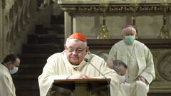 Kardinál Dominik Duka při kázání.