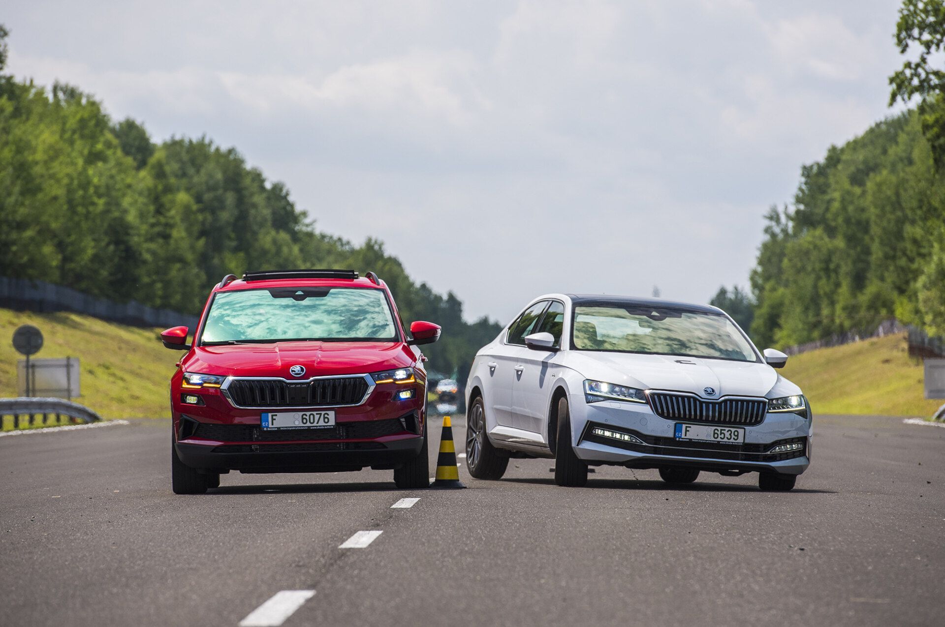 Jízdní asistenty, testování Škoda Auto 2023