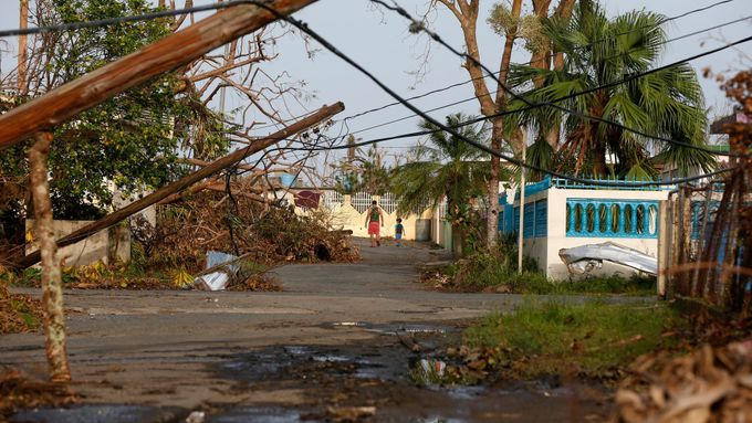 Škody na Portoriku po hurikánu.