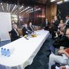 Miloš Zeman na tiskové konferenci v Německu