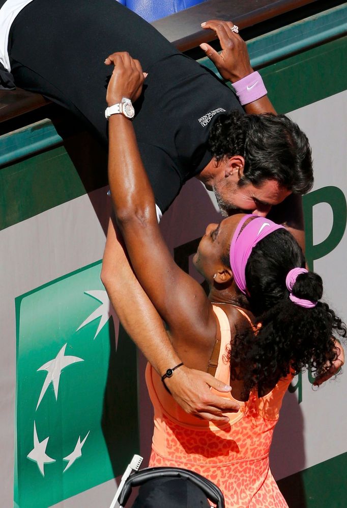 French Open 2015: Serena Williamsová a trenér Patrick Mouratoglou po finále