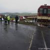 Střet vlaku a kamionu