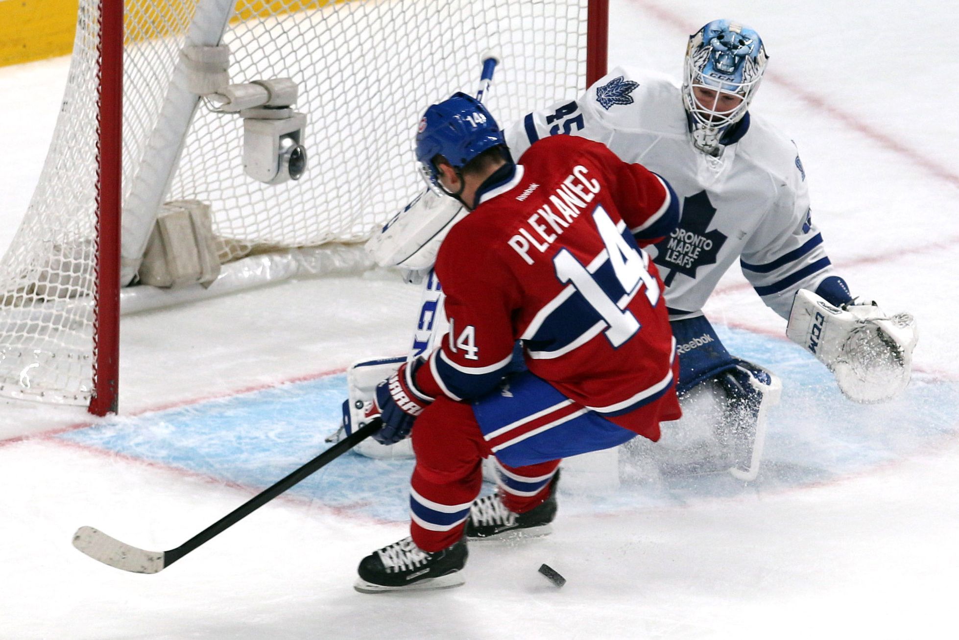 Tomáš Plekanec, Jonathan Bernier (NHL, Montreal - Toronto)