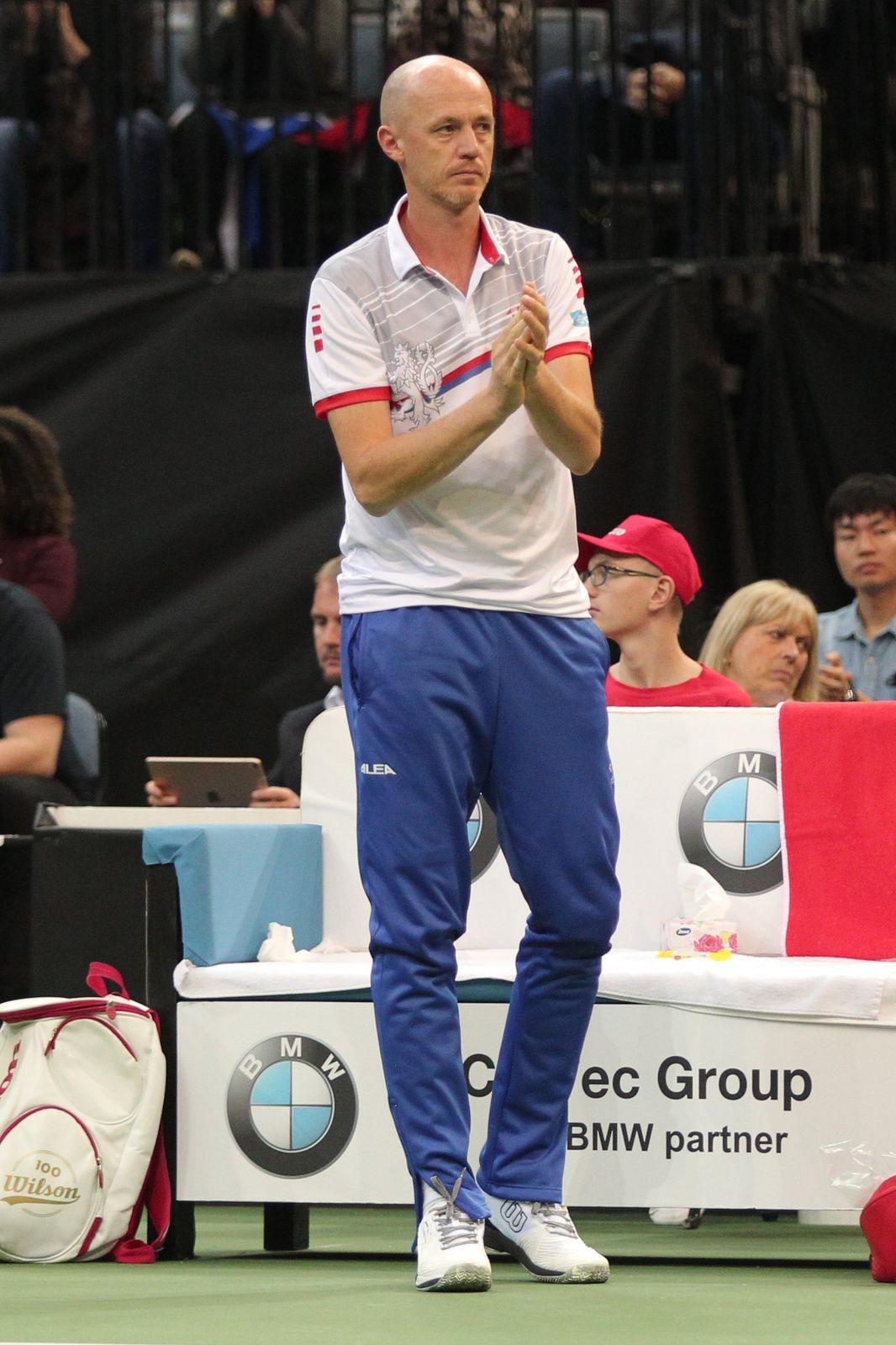 Petr Pála ve finále Fed Cupu 2018 Česko - USA