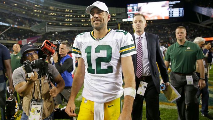 Aaron Rodgers, quarterback týmu NFL Green Bay Packers