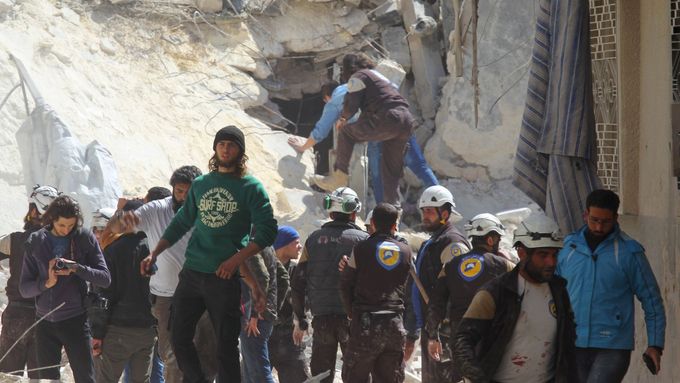 Civilisté v syrské provincii Idlib.