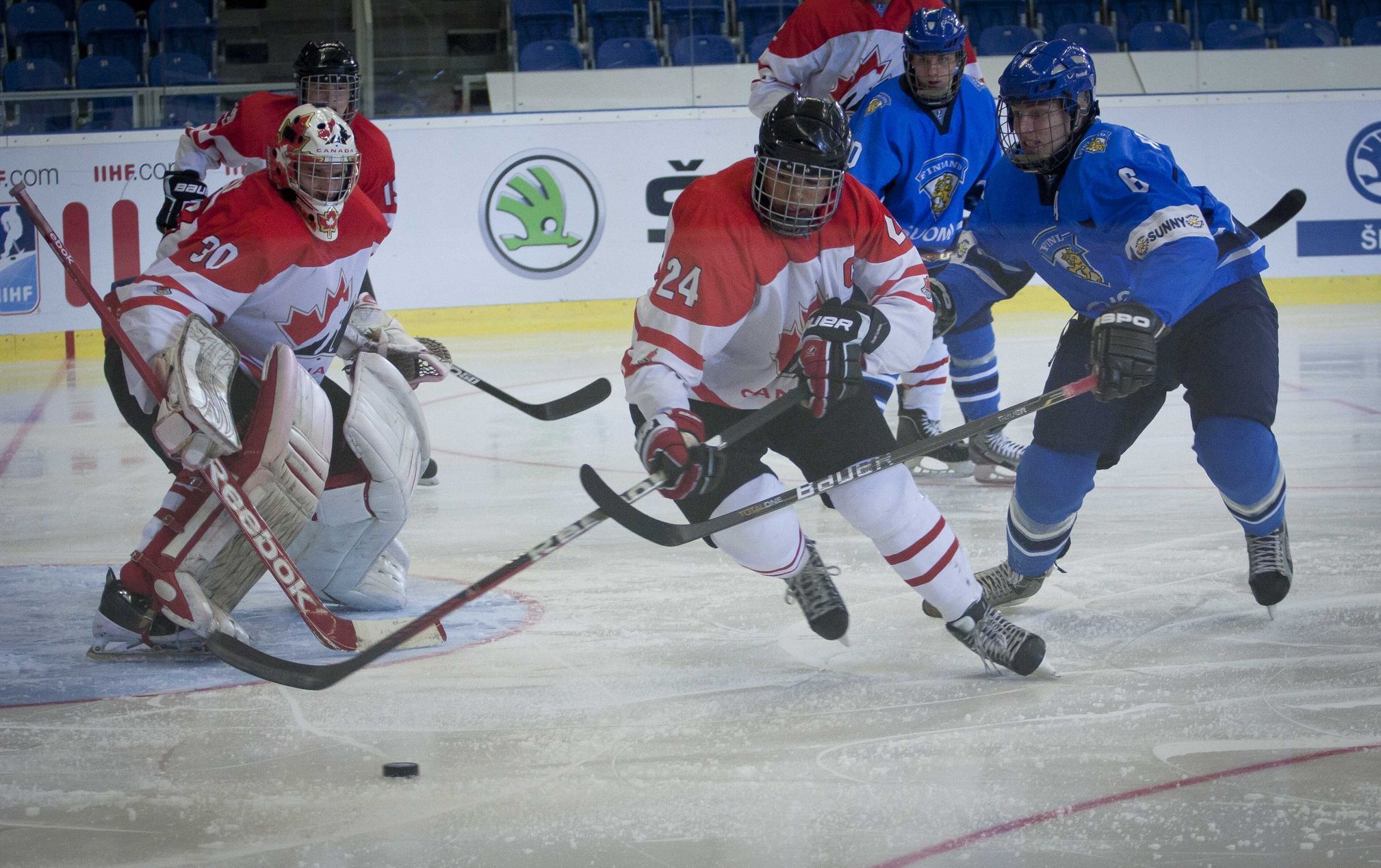 Utkání o třetí místo MS U18 v hokeji: Kanada - Finsko
