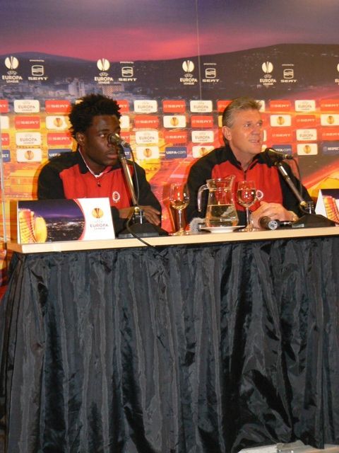 Chovanec a Bony Wilfried na tiskové konferenci
