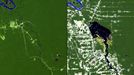 http://climate.nasa.gov/state_of_flux#Flooding_Brazil.jpg Samuel Dam, Rondonia, Brazil Left: June 24, 1984. Right: August 6, 2011. The Samuel Dam is located along the Jam