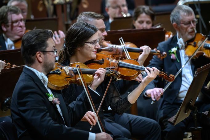 Snímek ze zahajovacího koncertu sezony České filharmonie.