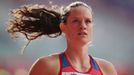 Kateřina Cachová v běhu na 100 m v rámci sedmiboje na MS 2017