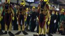 Revellers from Grande Rio samba school participate during the annual Carnival parade in Rio de Janeiro's Sambadrome, February 12, 2013. REUTERS/Pilar Olivares (BRAZIL - Tags: SOCIETY) Published: Úno. 12, 2013, 5:04 dop.