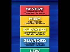 Barevný systém varování před hrozícím nebezpečím zavedly Spojené státy po 11. září 2001.