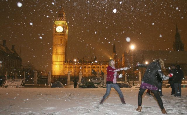 Londýn sníh