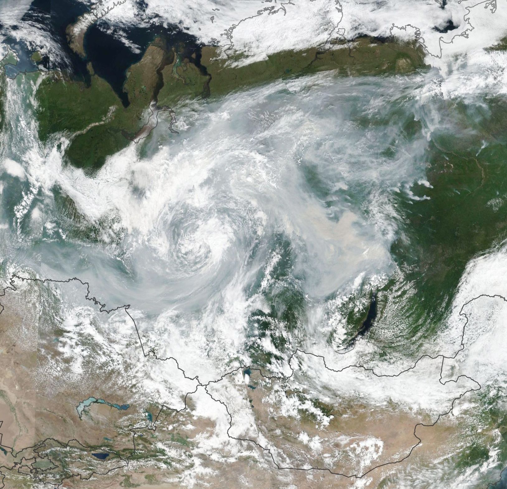 Požáry v Arktidě 2019, Sibiř
