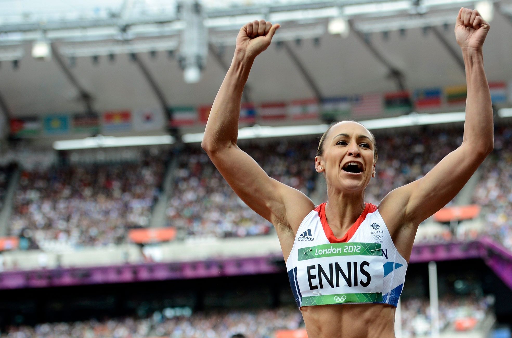 Britská sedmibojařka Jessica Ennis na olympiádě