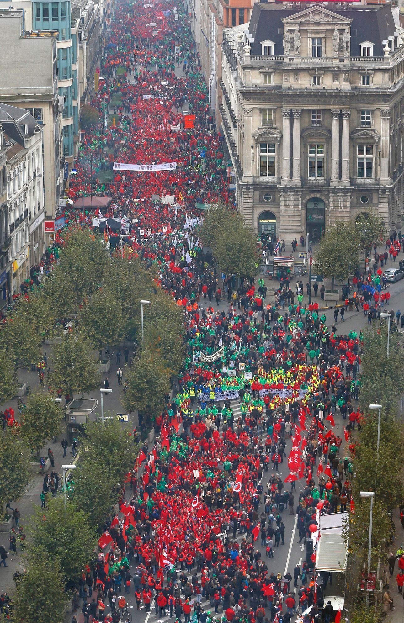 Belgie - Brusel - demonstrace