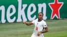 Raheem Sterling slaví gól v osmifinále Anglie - Německo na ME 2020