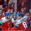 Češi slaví gól v semifinále MS 2024 Česko - Švédsko