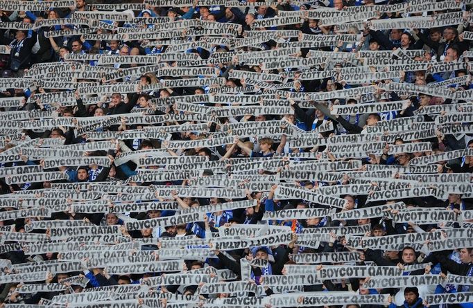 Fanoušci na zápase Bundesligy, Hertha BSC - 1. FC Köln, 12. listopadu.