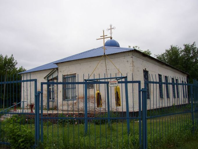 Pravoslavný kostelík v Sokolovu. Ten původní, který tady stál v době bitvy a u kterého zahynul nadporučík Otakar Jaroš, úřady strhly v roce 1954.