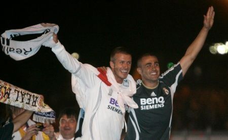 Beckham a Cannavaro slaví