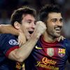 Barcelona - Spartak Moskva, Messi a Villa slaví gól