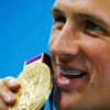 Olympijský zlatý medailista americký plavec Ryan Lochte po polohovacím závodě na 400 metrů na OH 2012 v Londýně.