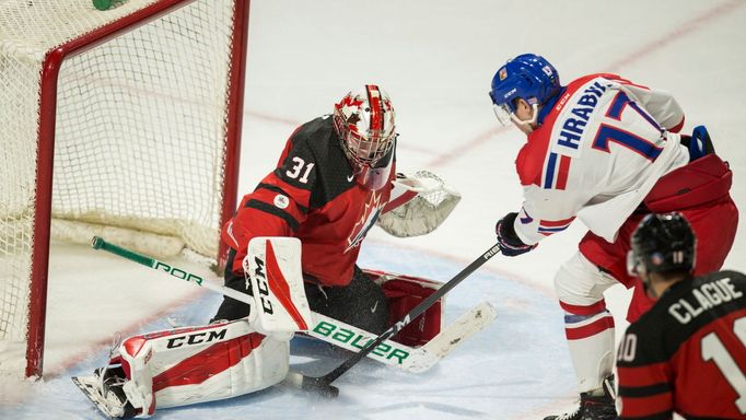 Kryštof Hrabík testuje Cartera Harta v přípravě na MS juniorů 2018.