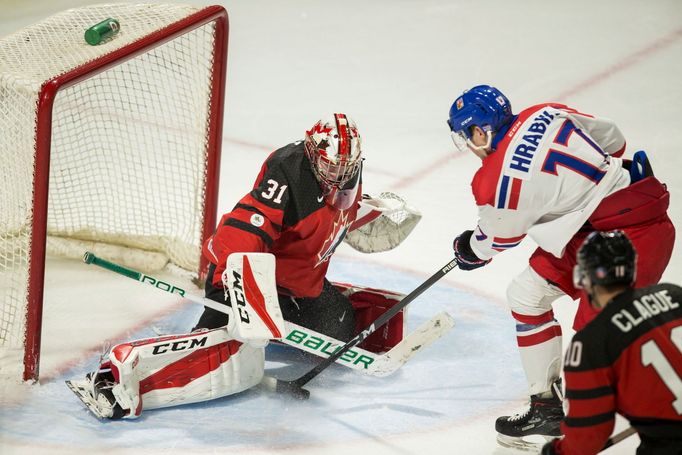 Kryštof Hrabík testuje Cartera Harta v přípravě na MS juniorů 2018.