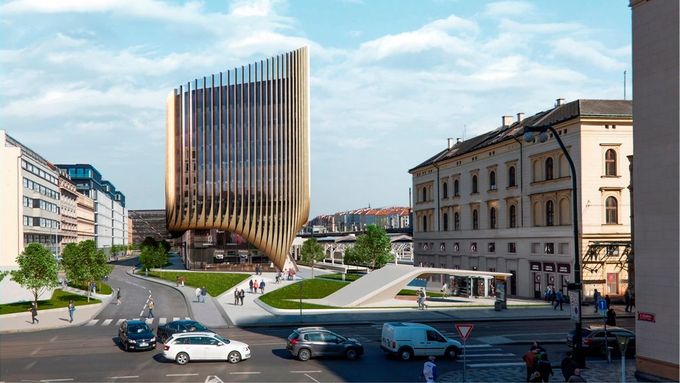 Miliardář chce proměnit okolí Masarykova nádraží. Podívejte se, jak má vypadat nová čtvrť