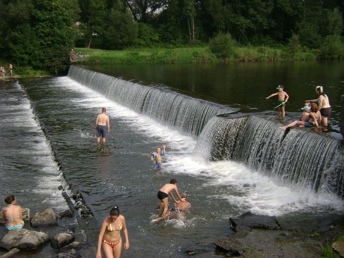 Splav na řece Ostravici, "U Žida"