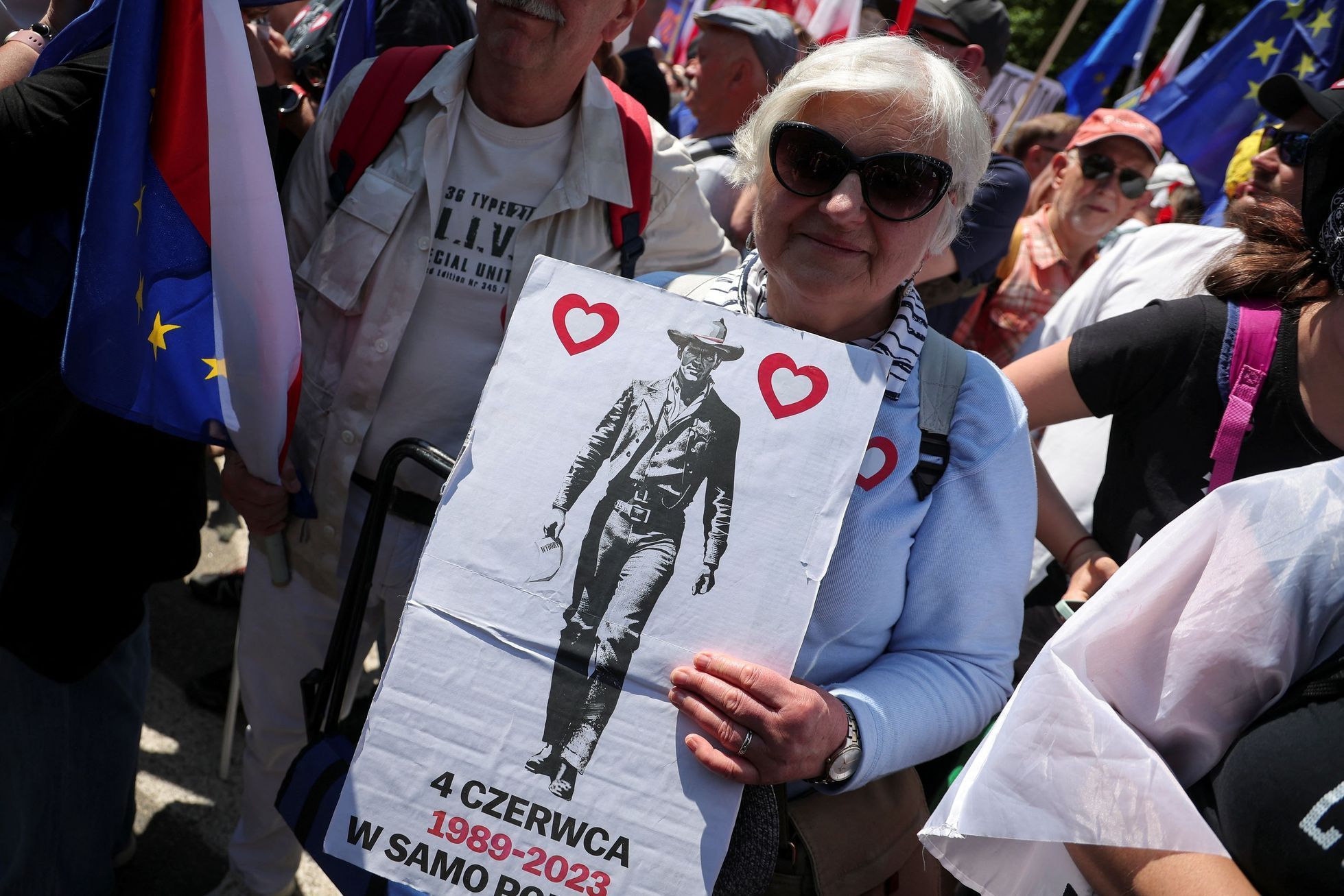 Polsko Varšava protest demokracie Občanská platforma 4. června 2023