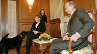 Angela Merkelová, Vladimir Putin, Soči, pes