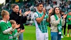 Josef Jindřišek při děkovačce po utkání Bohemians proti Liberci