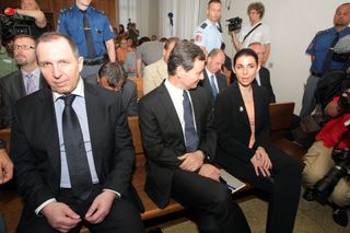 Petr Kott, David Rath a Kateřina Pancová v soudní síni