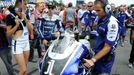 Motocyklista Jorge Lorenzo ze Španělska na GP České republiky v Brně 2011.