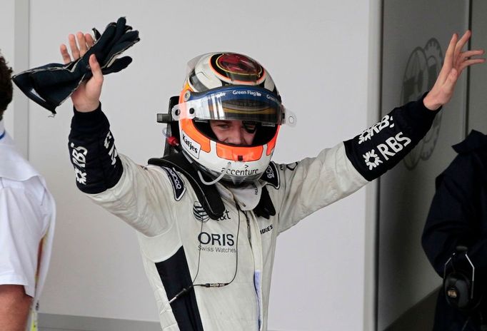 Nico Hülkenberg se raduje z prvního triumfu v kvalifikaci