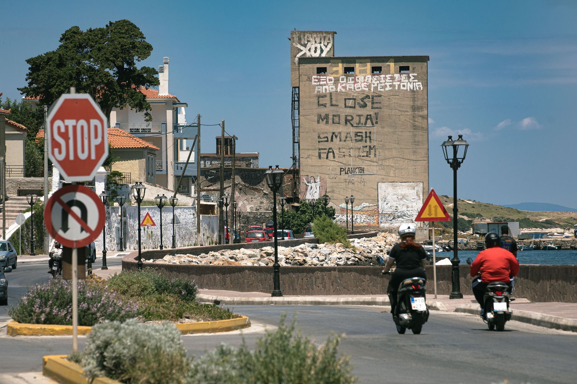 Uprchlický tábor Kara Tepe na ostrově Lesbos v Řecku, uprchlíci, migranti, uprchlická krize