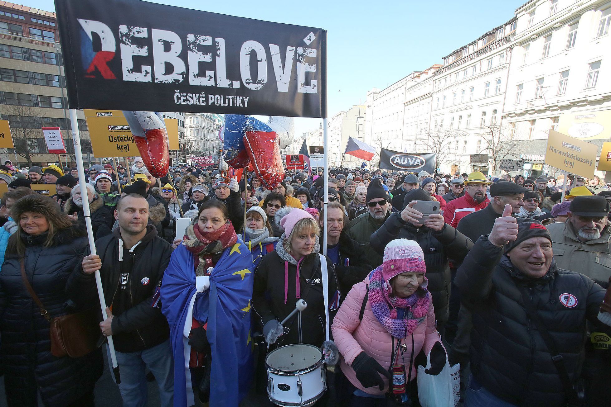 Demonstrace 25.února 2018 v Praze