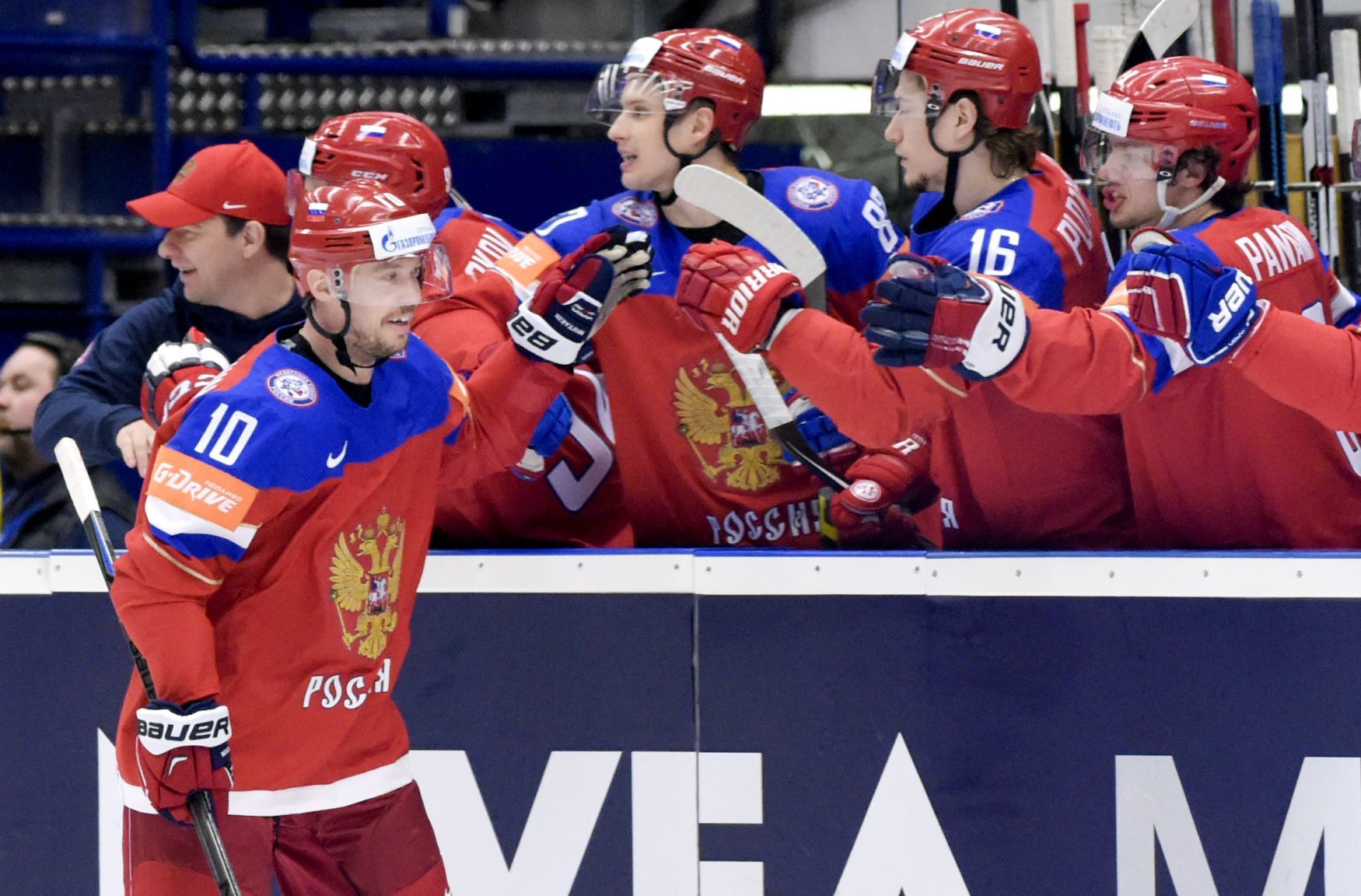 MS 2015, Švédsko - Rusko: Sergej Mozjakin slaví gól