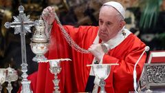 Papež František při bohoslužbě o Květné neděli