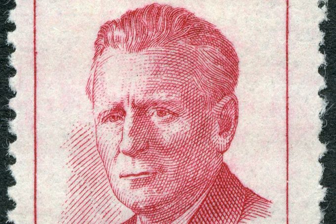 Antonín Novotný na prezidentské známce
