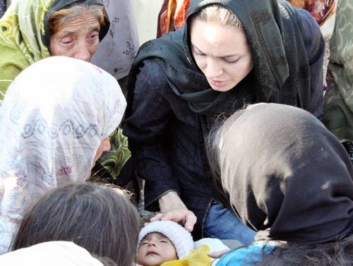 Herečka Angelina Jolie v Pákistánu